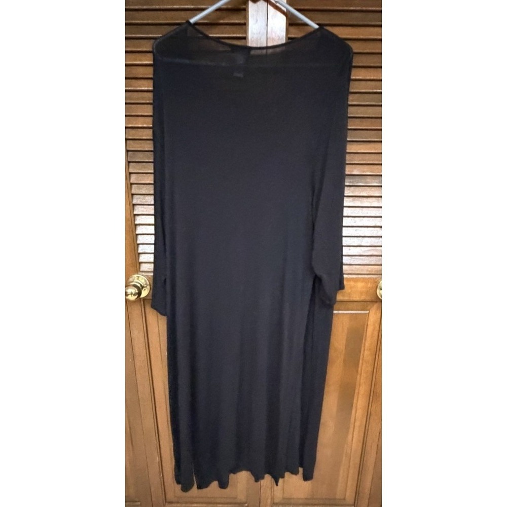 Wearever Collection Black Midi Dress 2X Stretch Knit Minimalist Plus Size - Picture 3 of 4